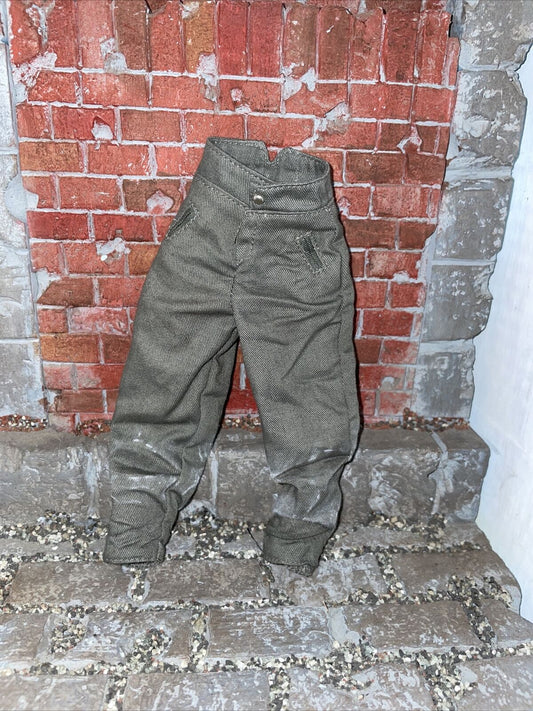 1/6 SCALE GERMAN WW2  GREEN PANTS WEATHERED