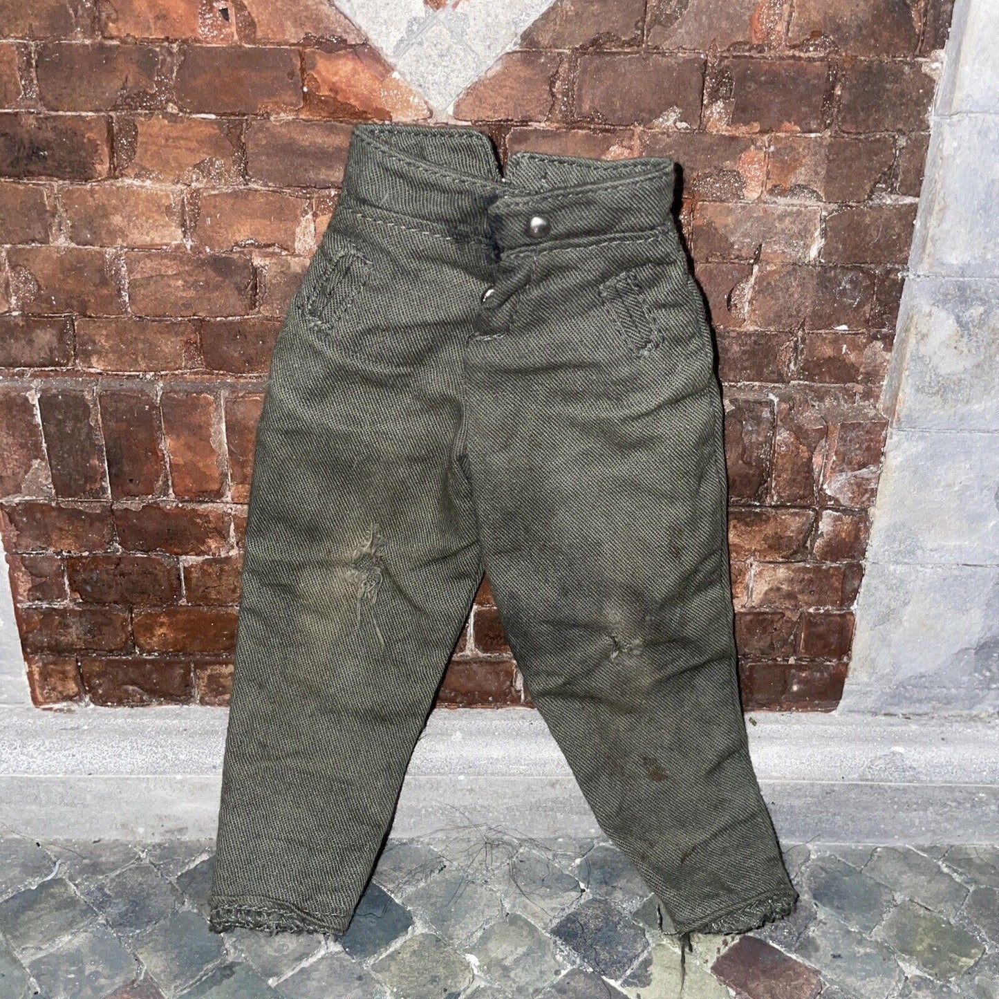 1/6 scale Kitbash WW2 GERMAN GREEN PANTS WEATHERED