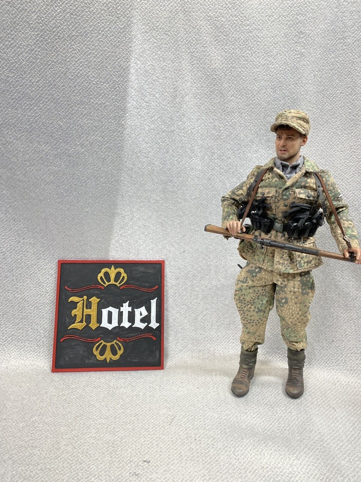 1/6 scale Kitbash WW2 GERMAN SSTC BUILDING SIGN HOTEL