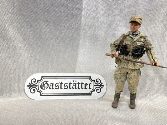 1/6 scale Kitbash WW2 GERMAN SSTC BUILDING SIGN RESTAURANT