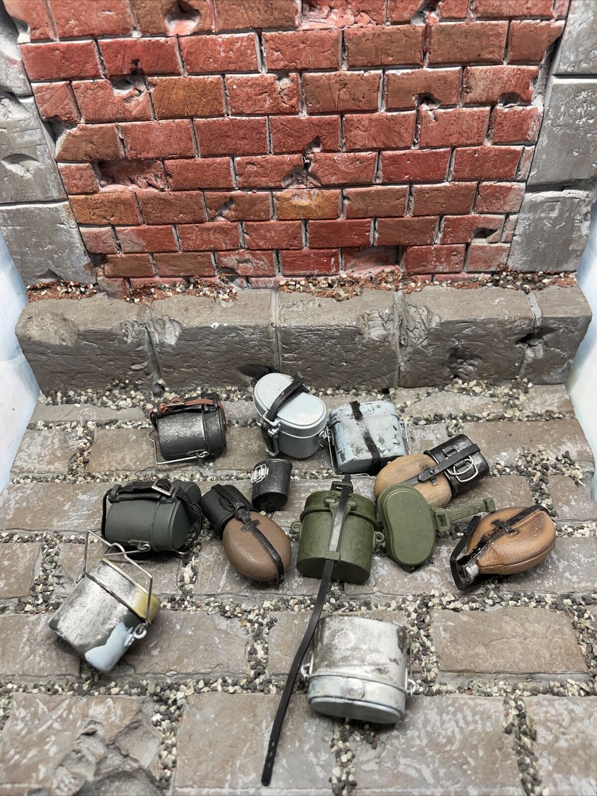 1/6 scale Kitbash WW2 GERMAN Canteen And Mess Tin Lot