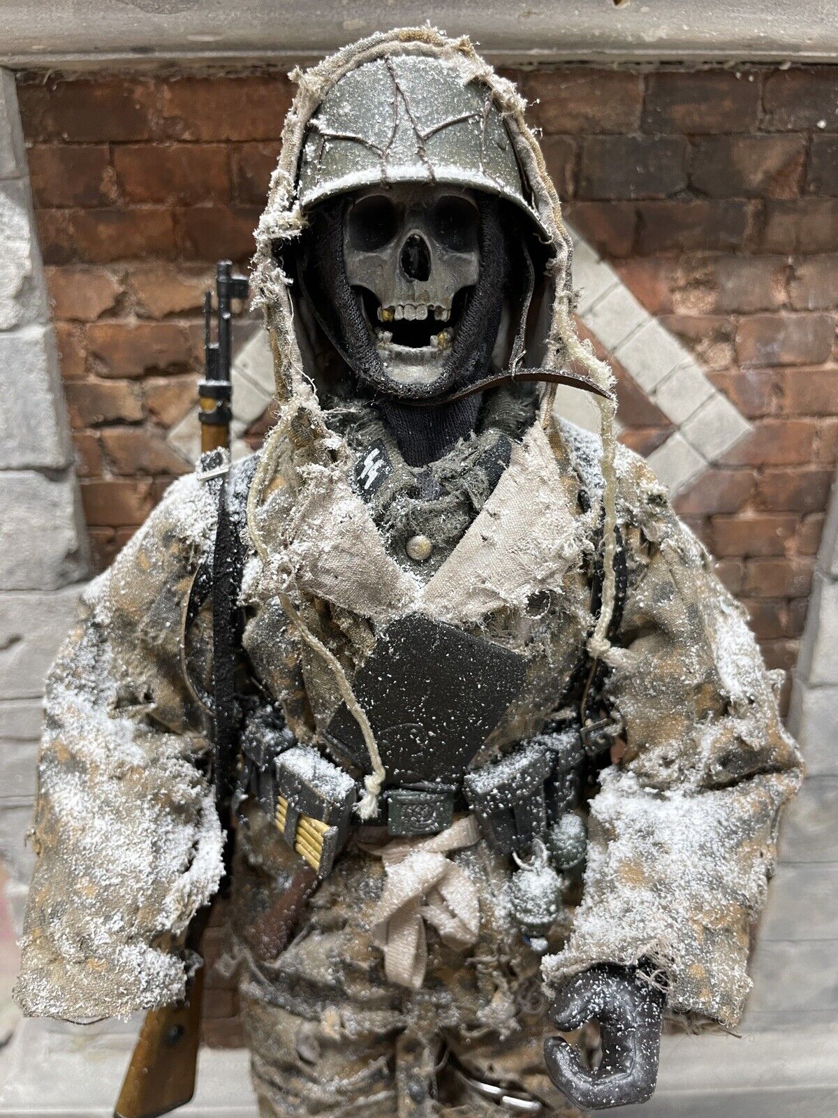 1:6 Scale Custom Waffen Ss Skull Figure SSTC Ww2 German